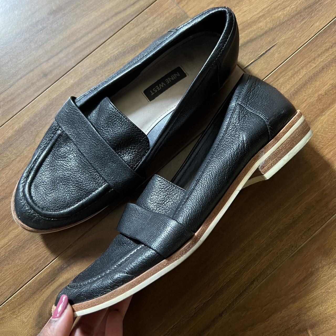soft black leather loafers womens