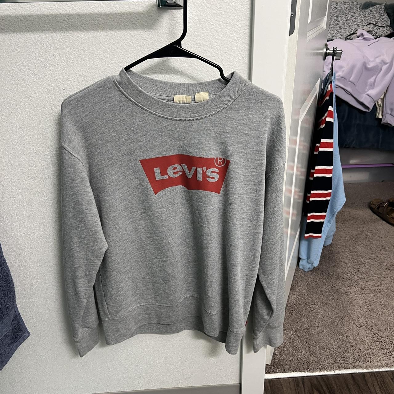 Levi's grey women's sweatshirt sale