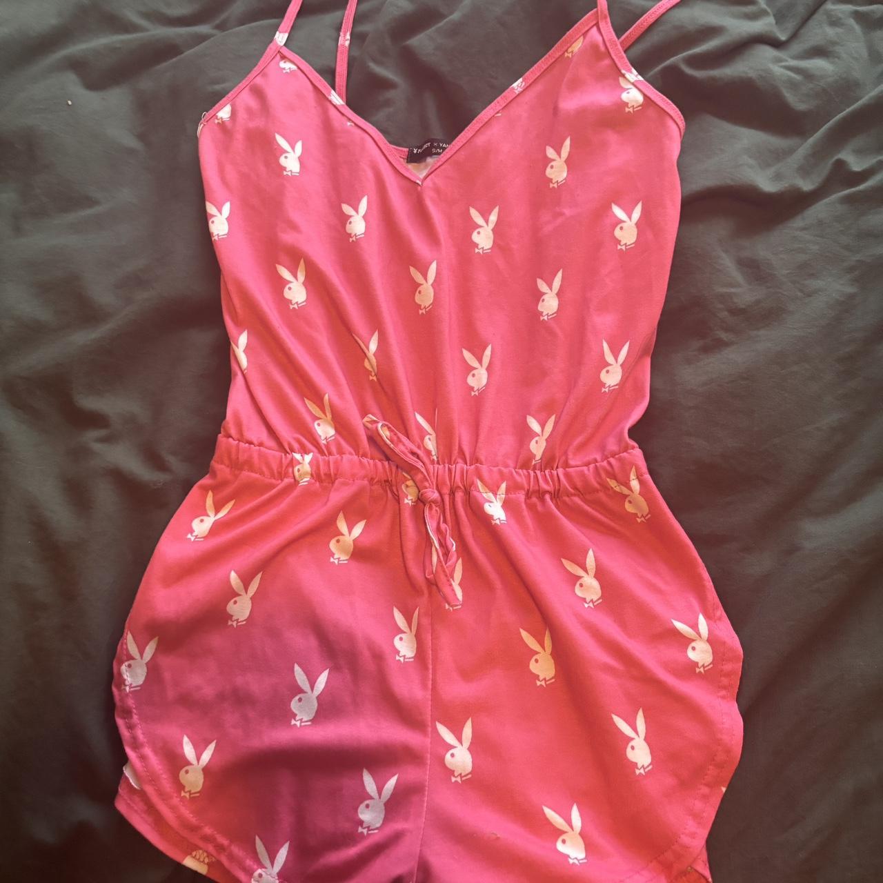 Playboy romper Pink Depop