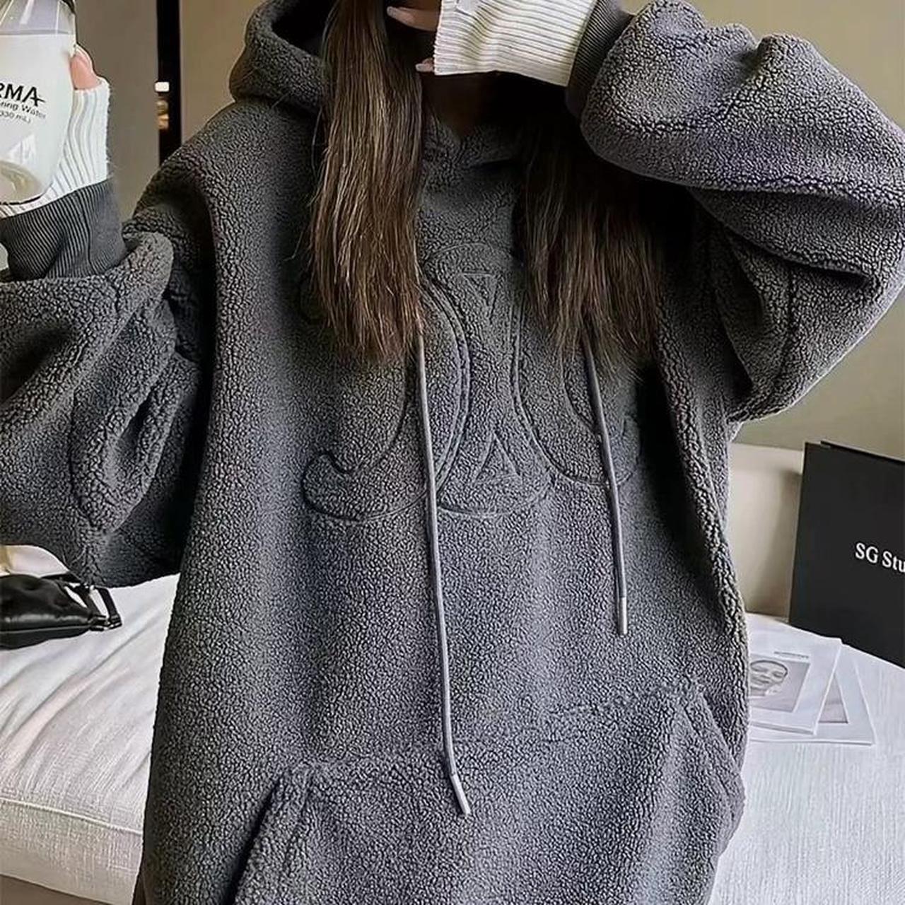 Oversized pullover hoodies with thick fur inside... - Depop