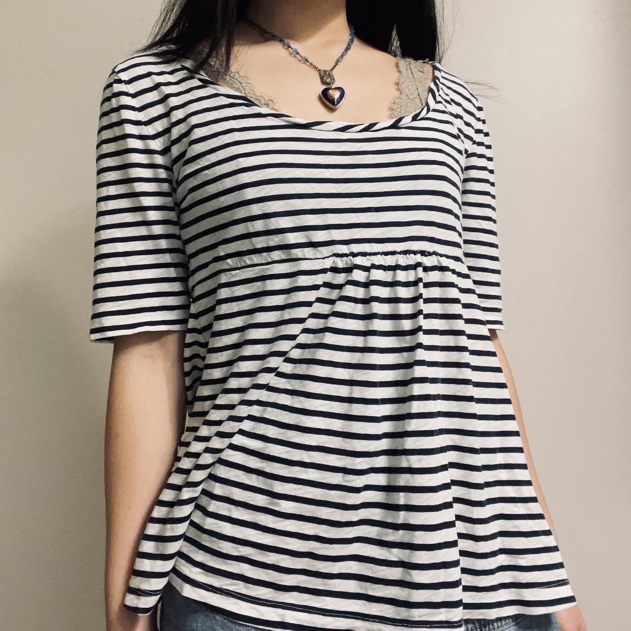 striped babydoll shirt