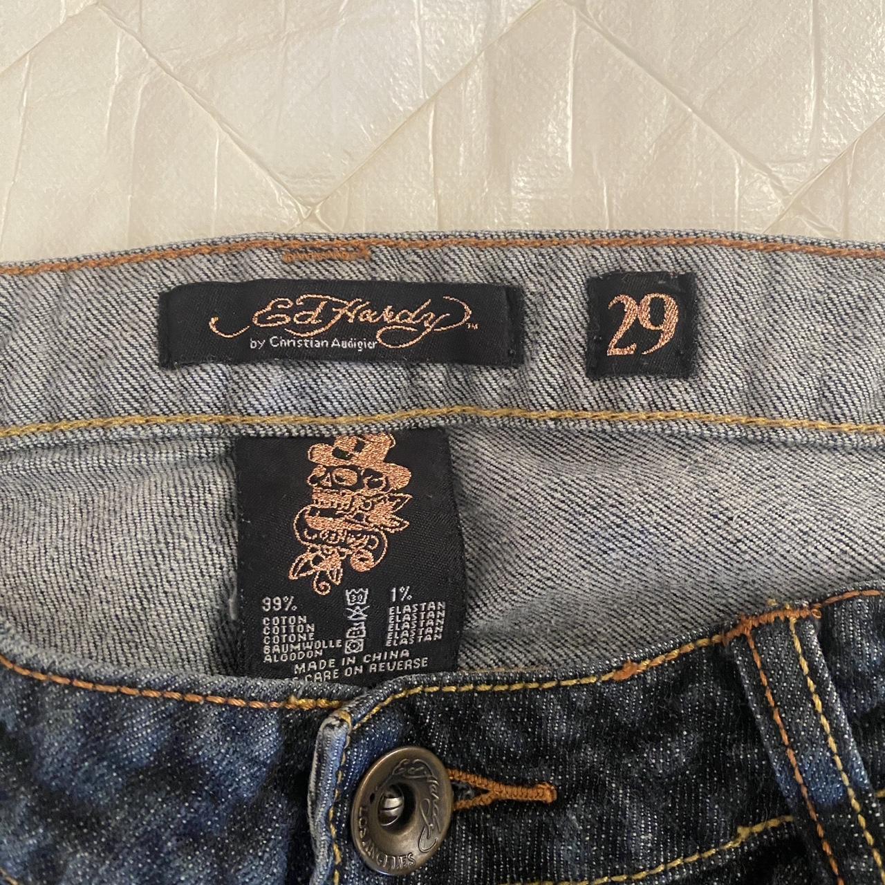 No tears, Vintage Ed Hardy Jeans in size 29. in... - Depop