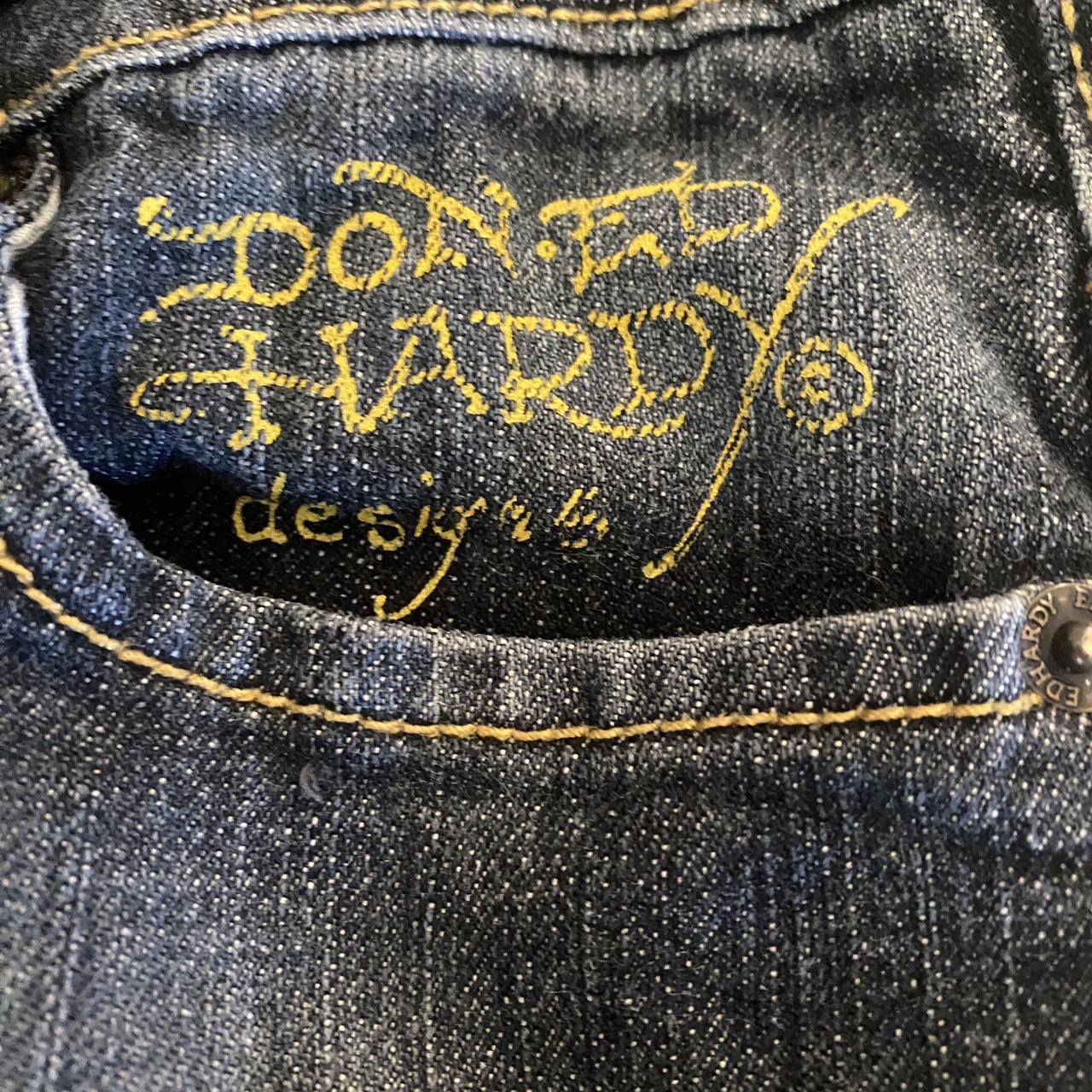 No tears, Vintage Ed Hardy Jeans in size 29. in... - Depop