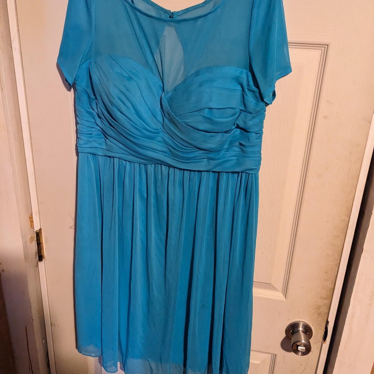 David's bridal size 16 formal dress, light blue - Depop