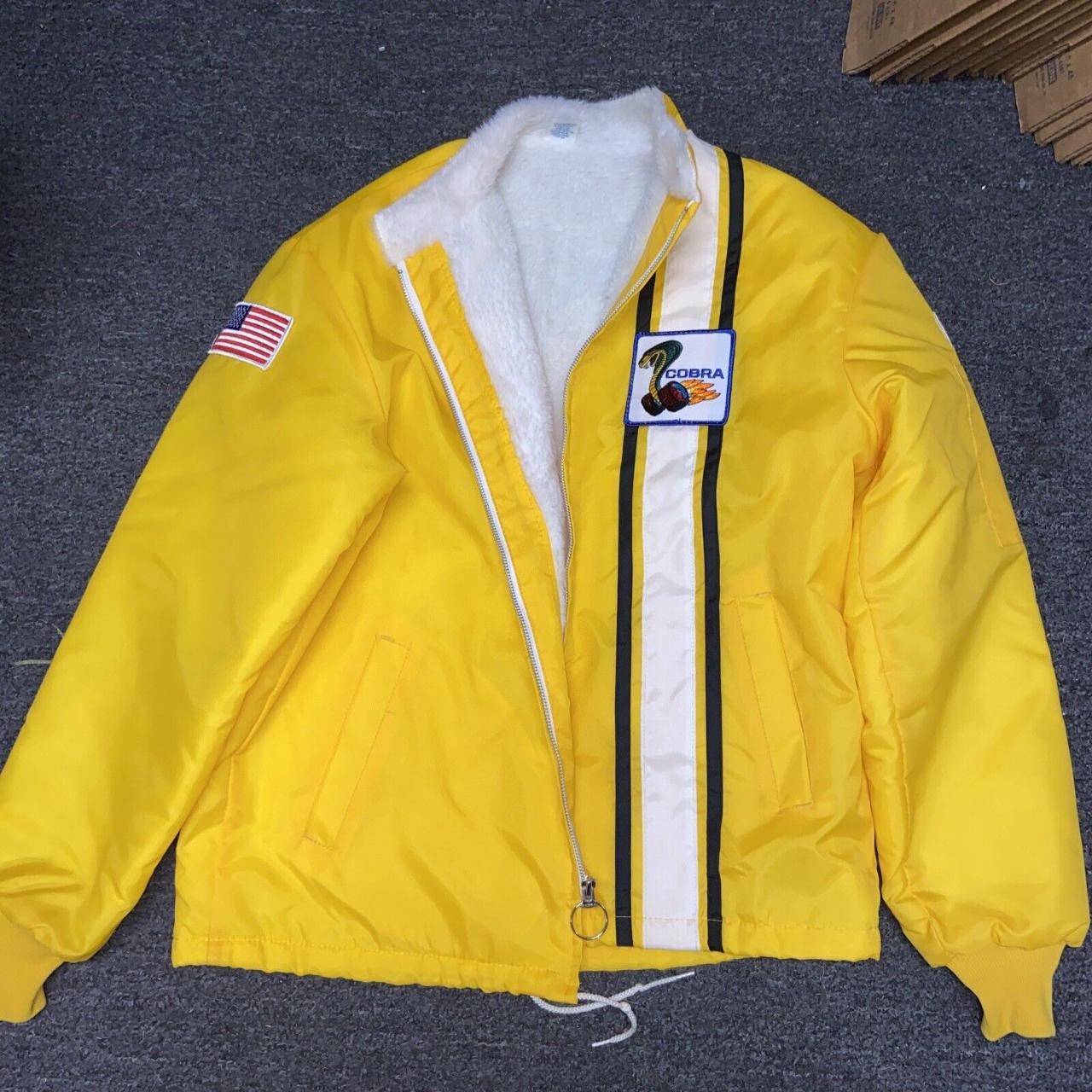 Vintage Ford Cobra Racing Yellow Jacket 70 s Fur Depop