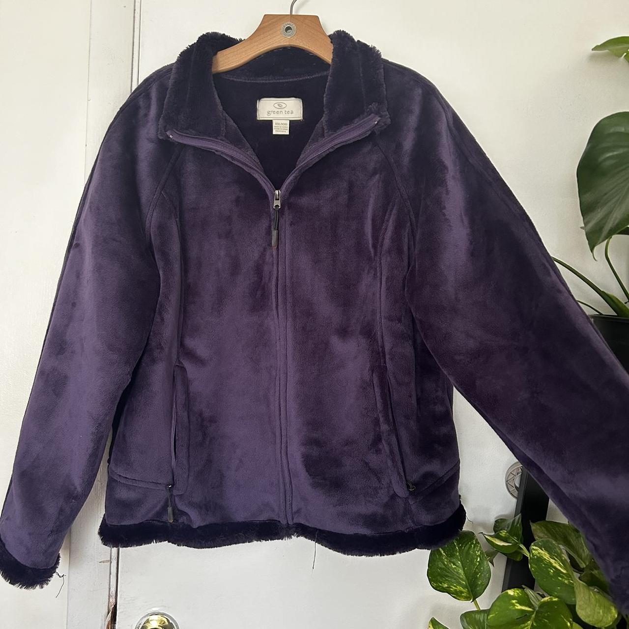 Super thick/warm dark purple jacket! Very pretty and... - Depop