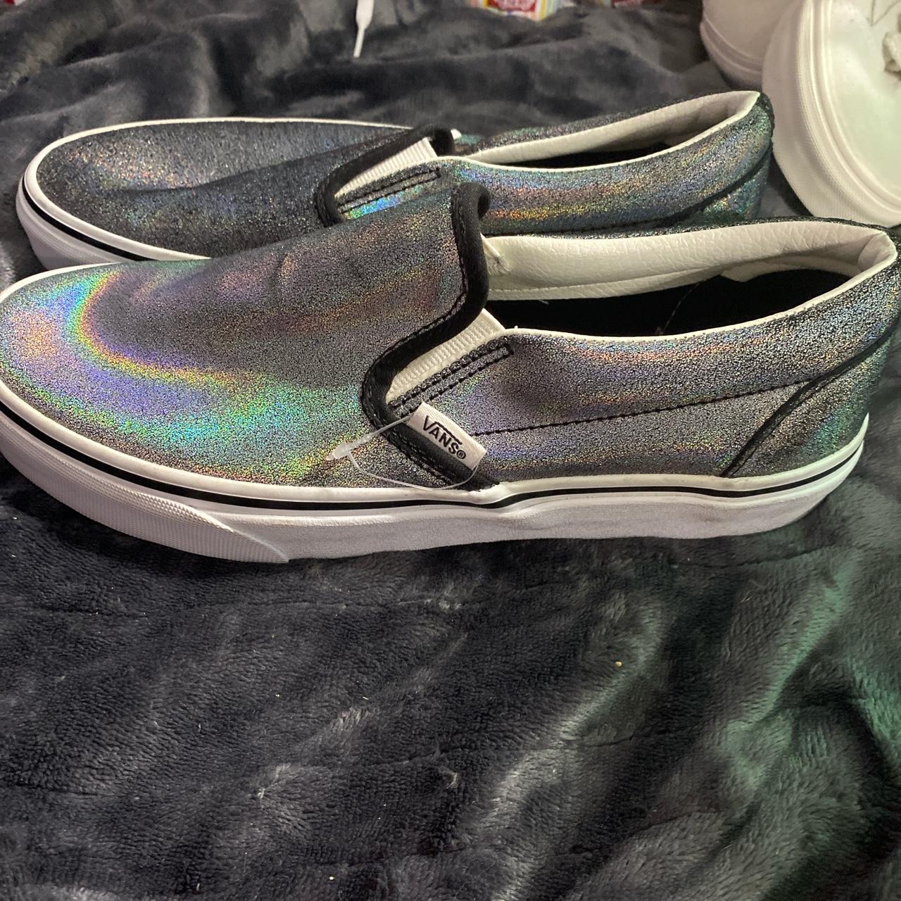 Sparkly slip hot sale on vans