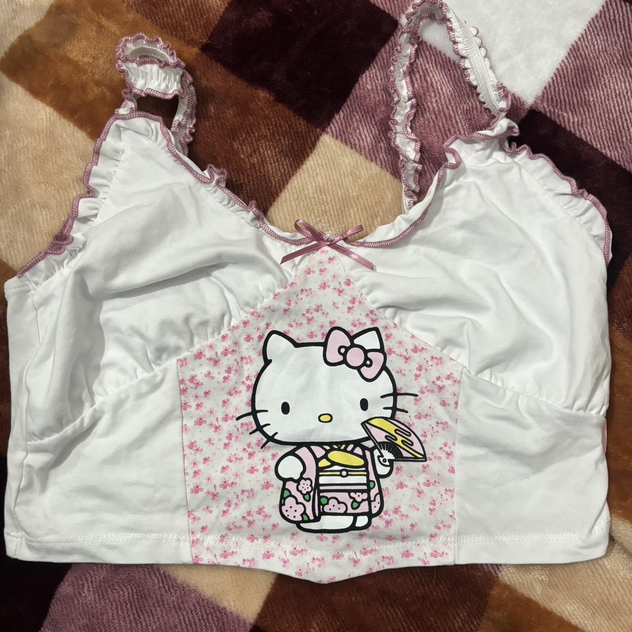 hello kitty top 🎀🐈‍⬛🌷 official sanrio cami / camisole - Depop