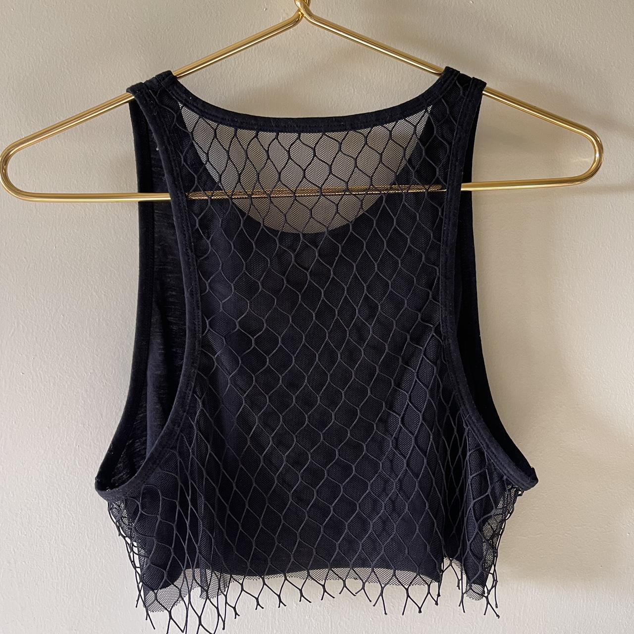 Womens Alo Crop / Fishnet ( Back only ) PRELOVED... - Depop