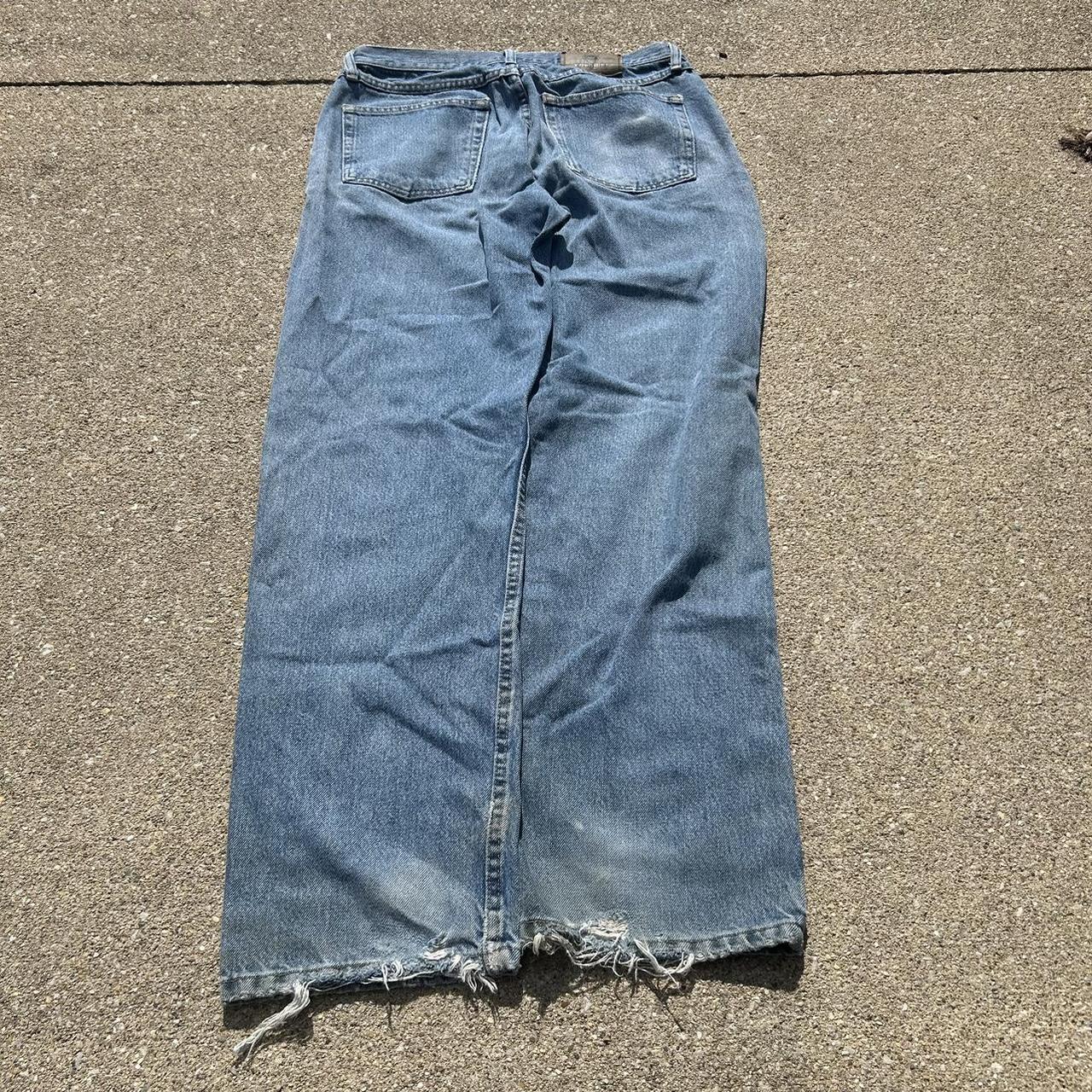 Vintage baggy fit wrangler jeans skater y2k... - Depop