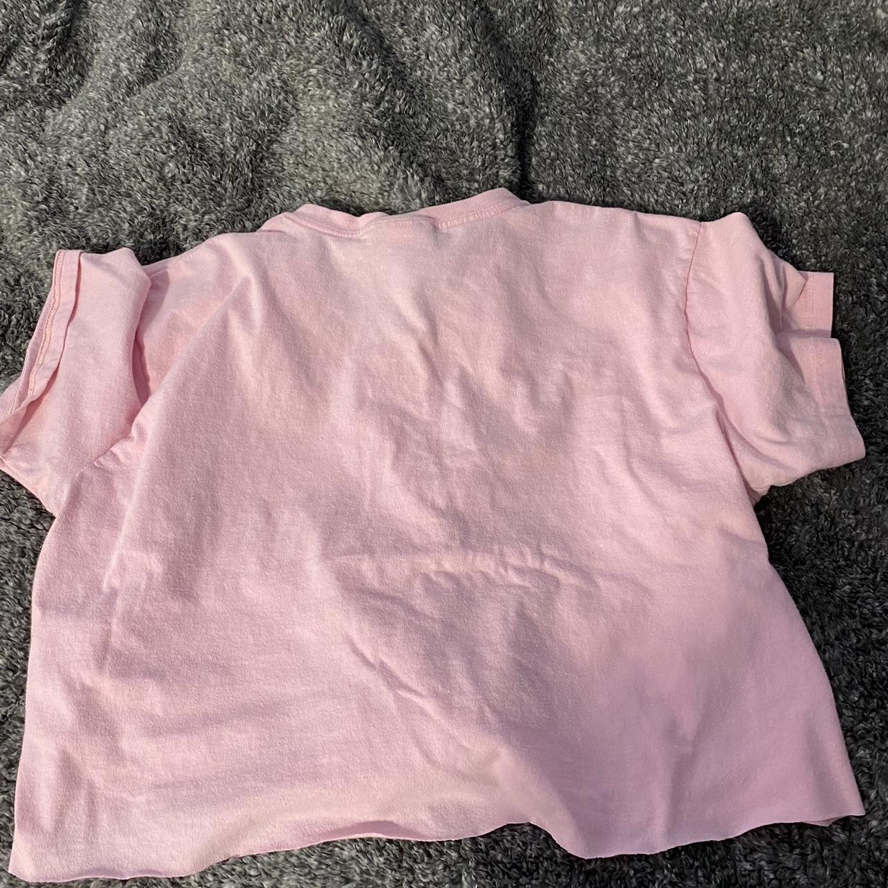 •Baby Pink Cropped Vintage Nike Tee. Size L but I... Depop