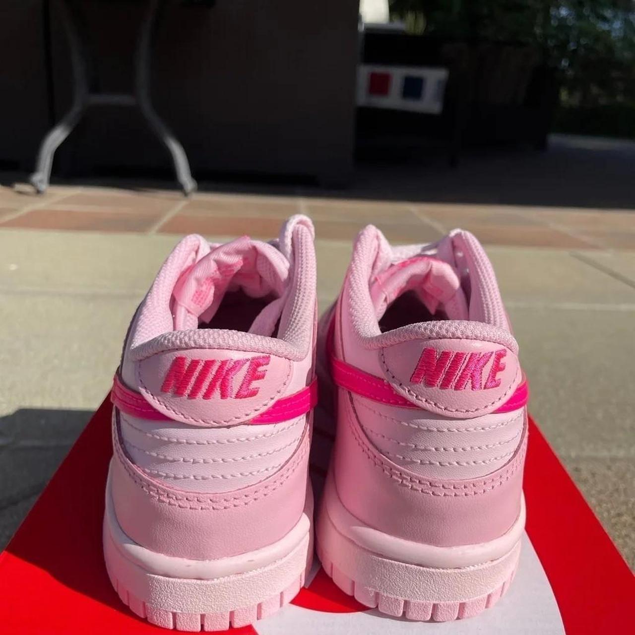 Nike Dunk Low Triple Pink GS Women’s Size Brand... - Depop