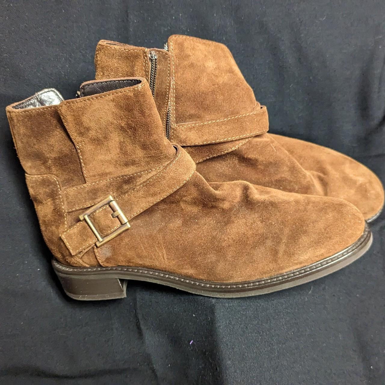 Aquatalia brown leather Bree ankle boots sz 9 Depop