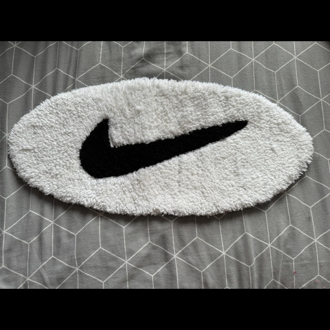 Custom made NIKE rug. , White & black, #rug...