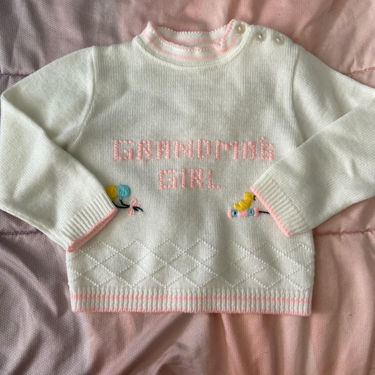 Vintage Coquette Knitted Grandmas Girl Sweater In Depop