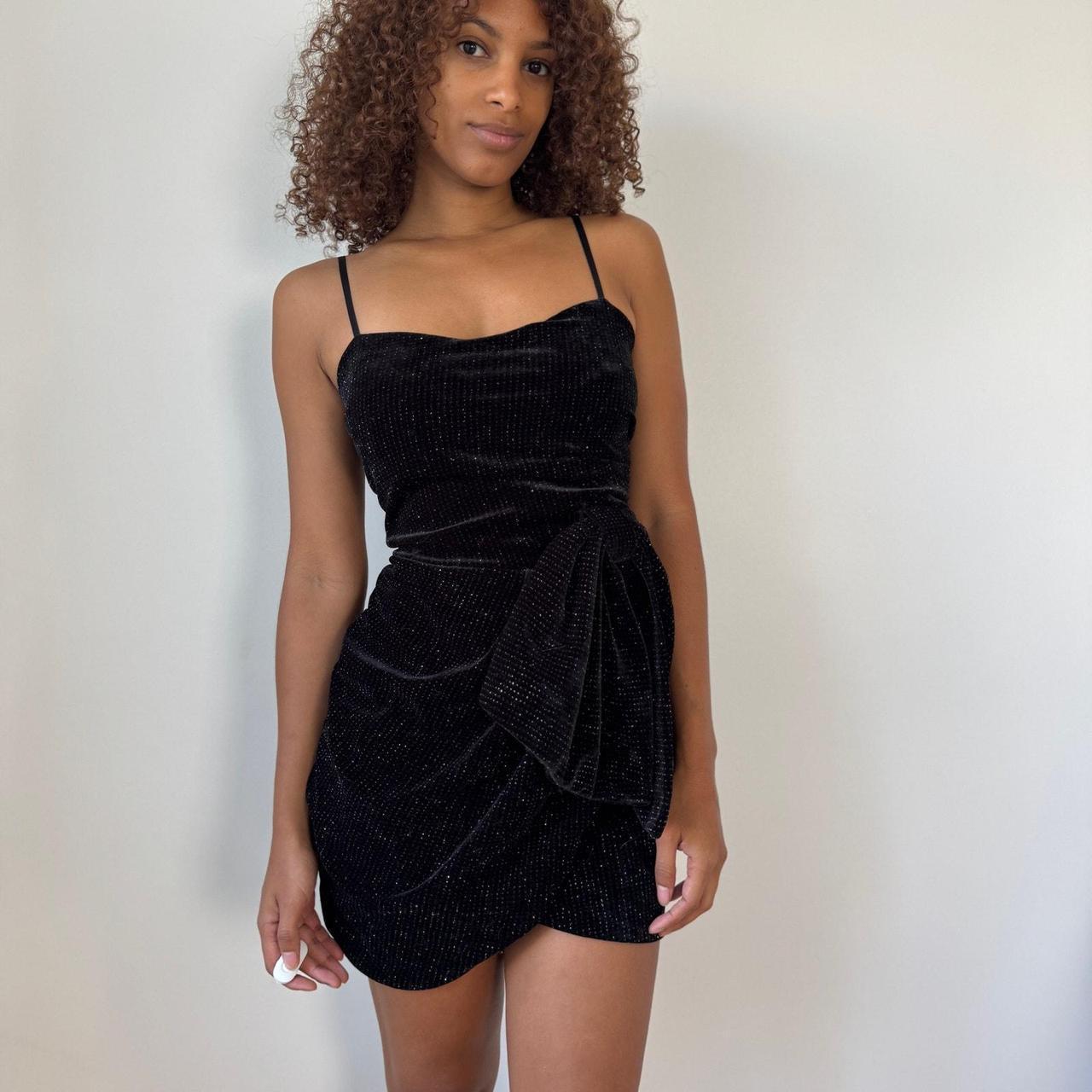 Vintage Women's Slip Dress - Black/Silver - XS – … - image 3