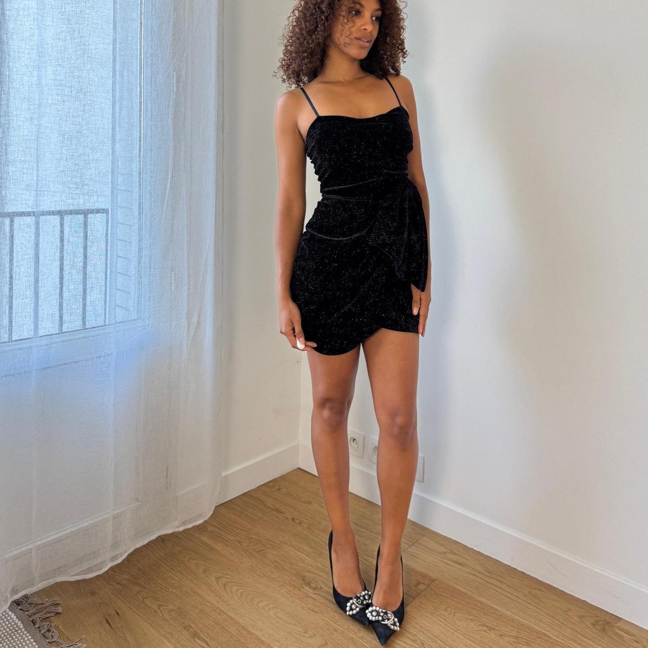 Vintage Women's Slip Dress - Black/Silver - XS – … - image 2