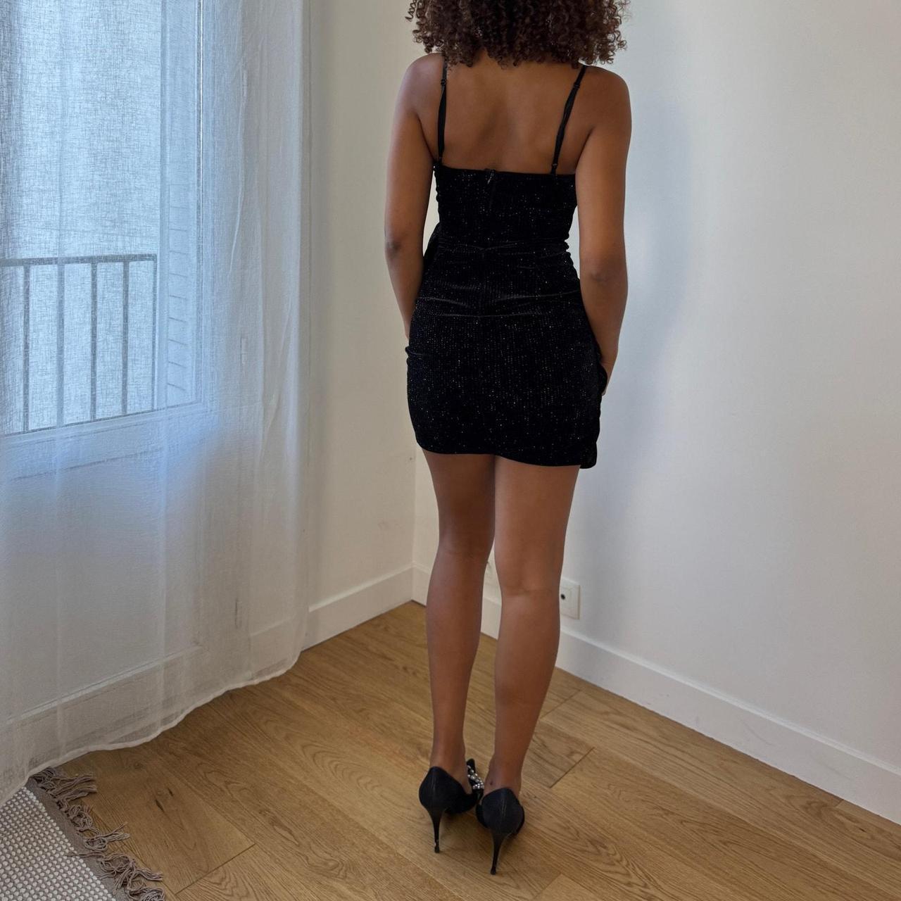 Vintage Women's Slip Dress - Black/Silver - XS – … - image 4