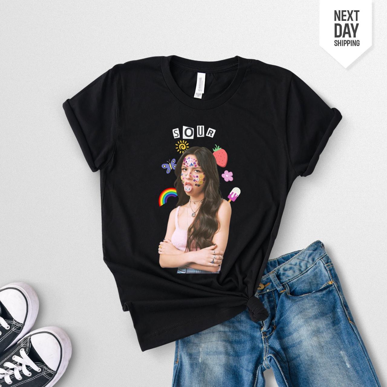 Olivia Rodrigo Merch Sour Shirt  Vintage shirts, Shirts, T shirts