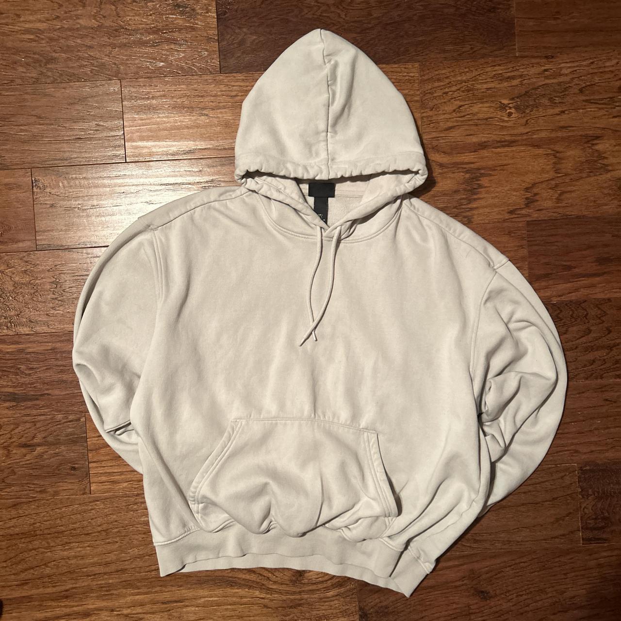 Large h&m tan hoodie, brand new, cotton - Depop