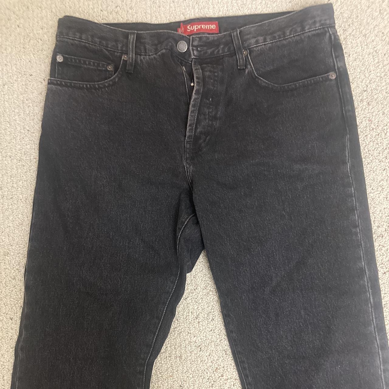 Supreme stone washed slim jeans, brand new - Depop