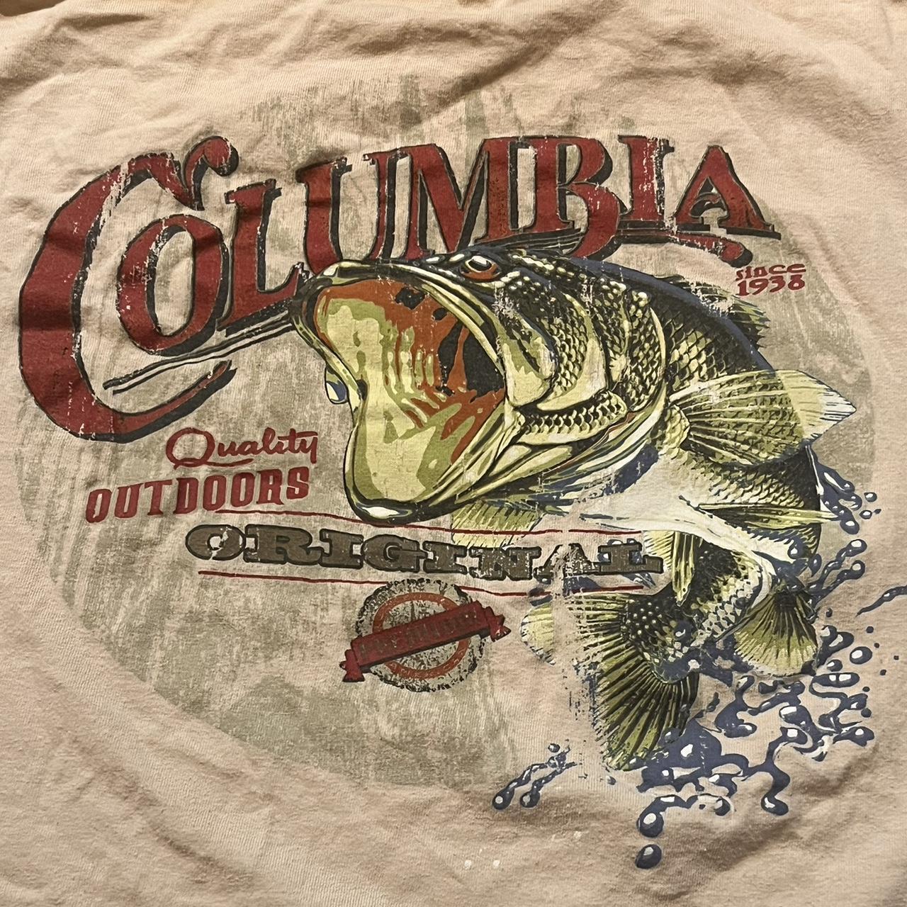 CUT TAG COLUMBIA FISHING T-SHIRT (XL) #cuttag #rare - Depop