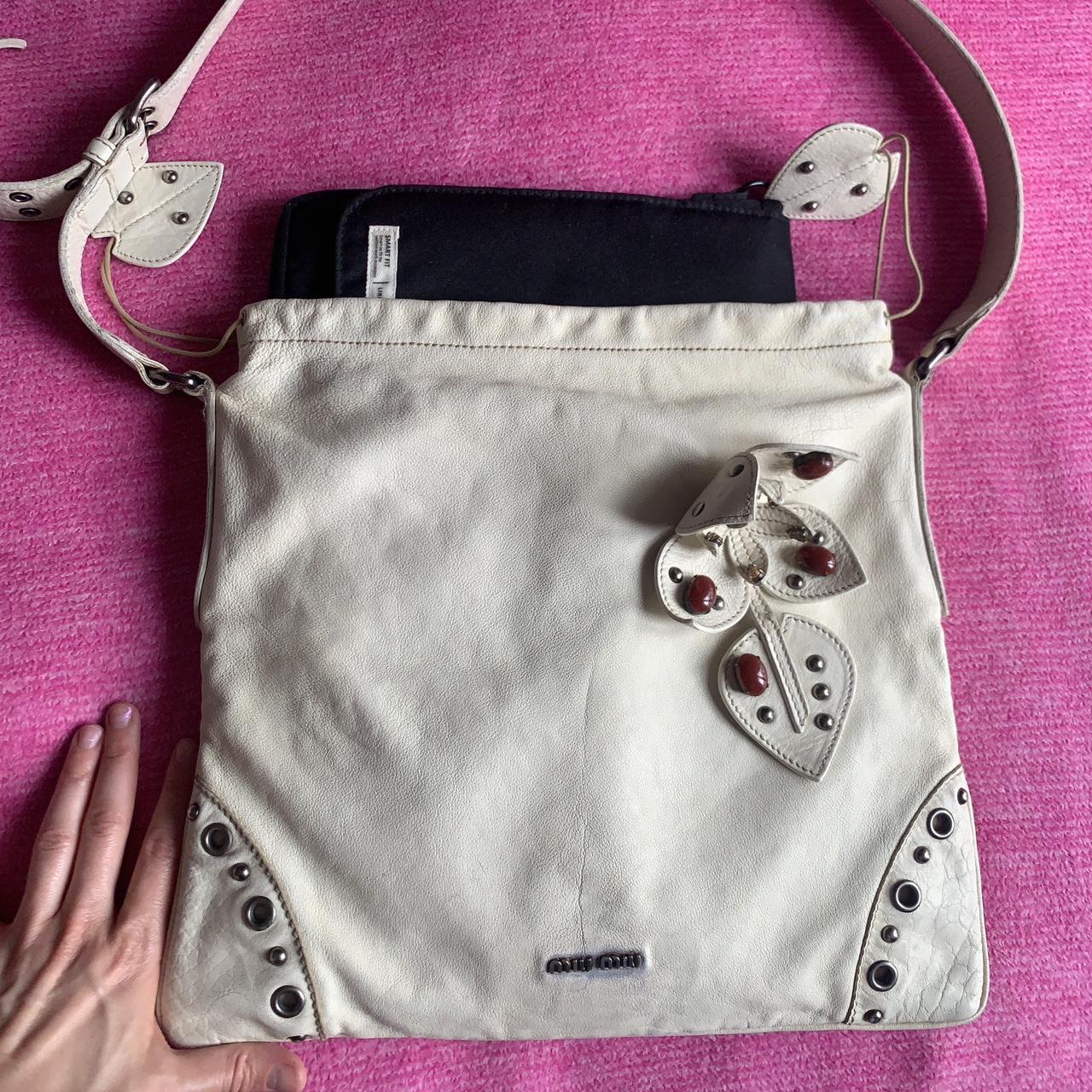 バッグ miu miu leather flower studs handbag Miu Miu Bags | Miu Miu Flower Studded Leather Handbag Tote