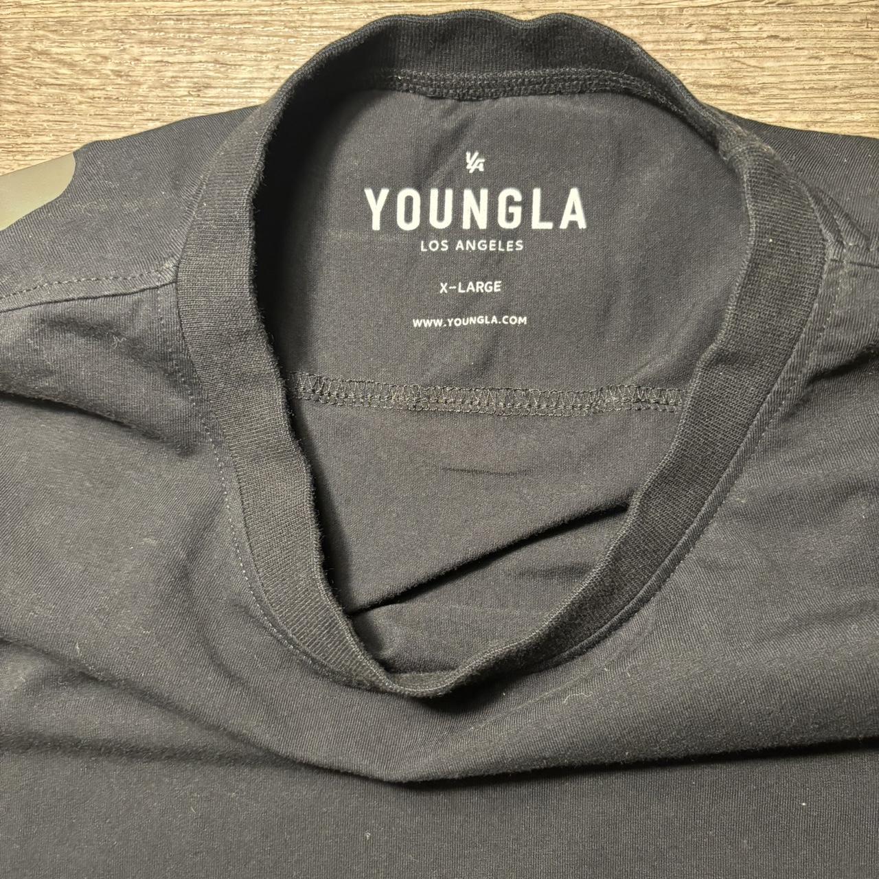 YOUNGLA reflective back graphic XL - Depop