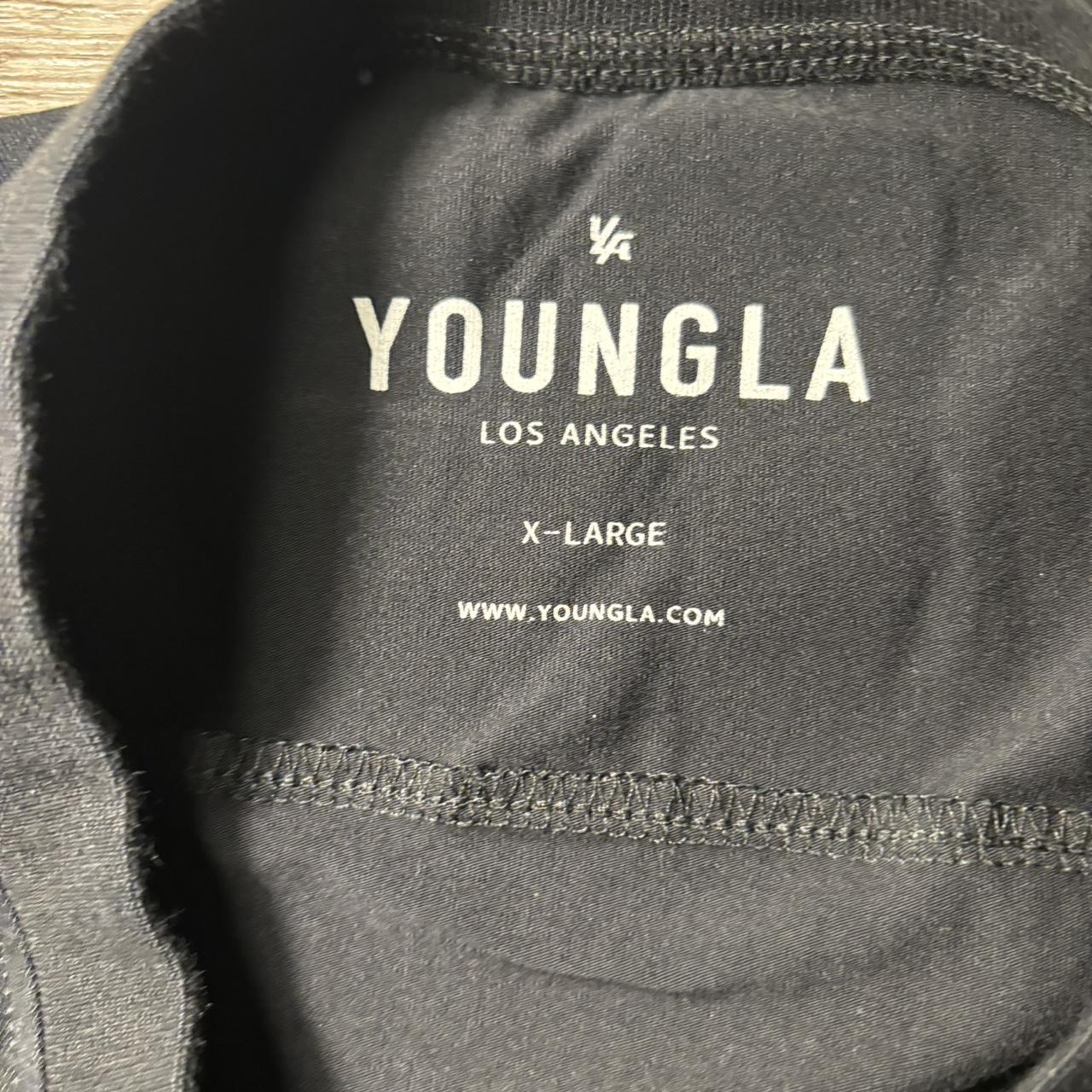 YOUNGLA reflective back graphic XL - Depop