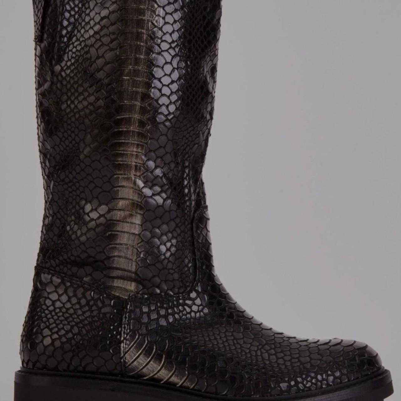 Snakeskin on sale biker boots