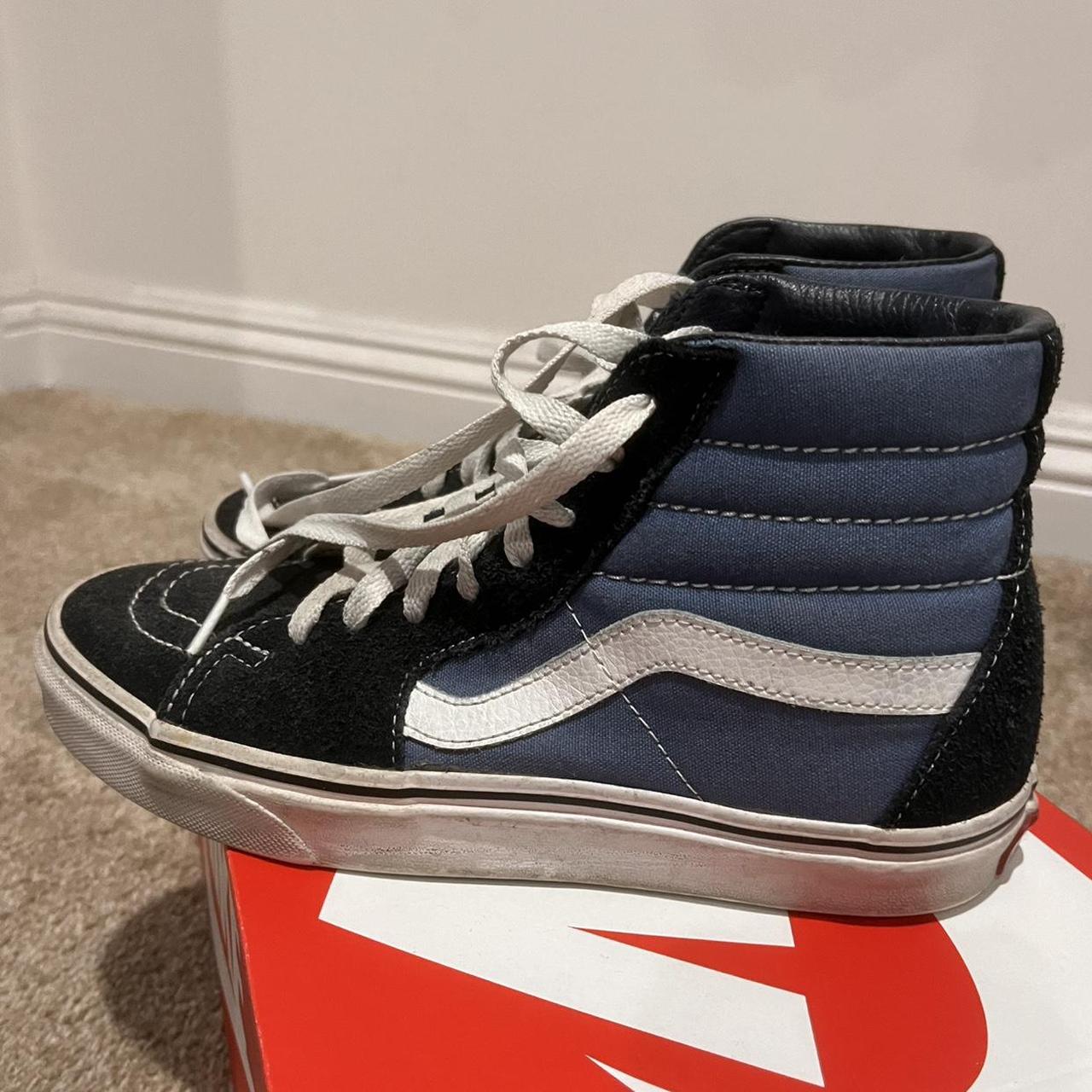 Vans high sale tops navy blue