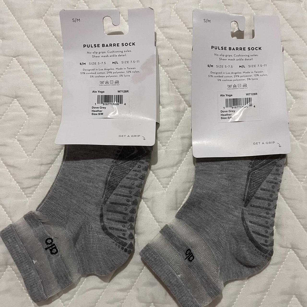 2 ALO YOGA grey socks Size S/M Brand new Check my - Depop