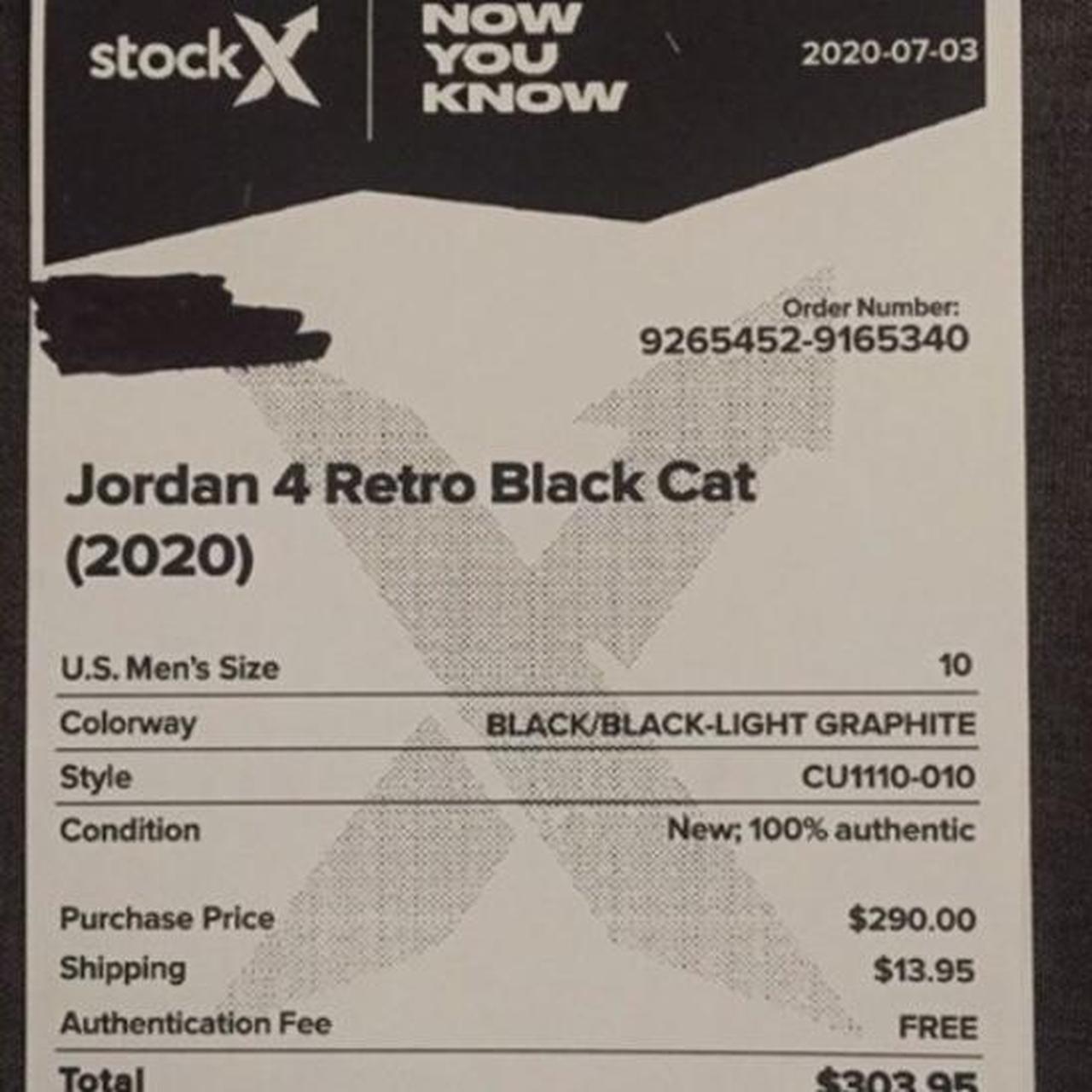 Jordan 4 black cats Proof of authenticity is in... Depop