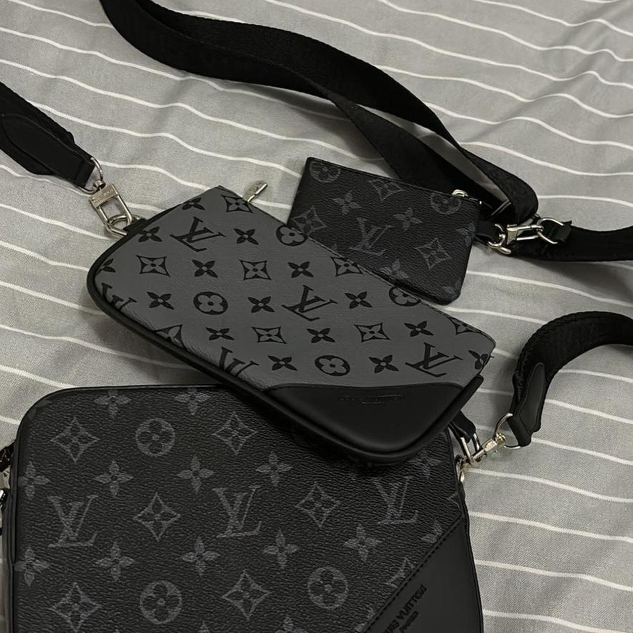 New men’s lv grey and black crossbody man bag rep - Depop