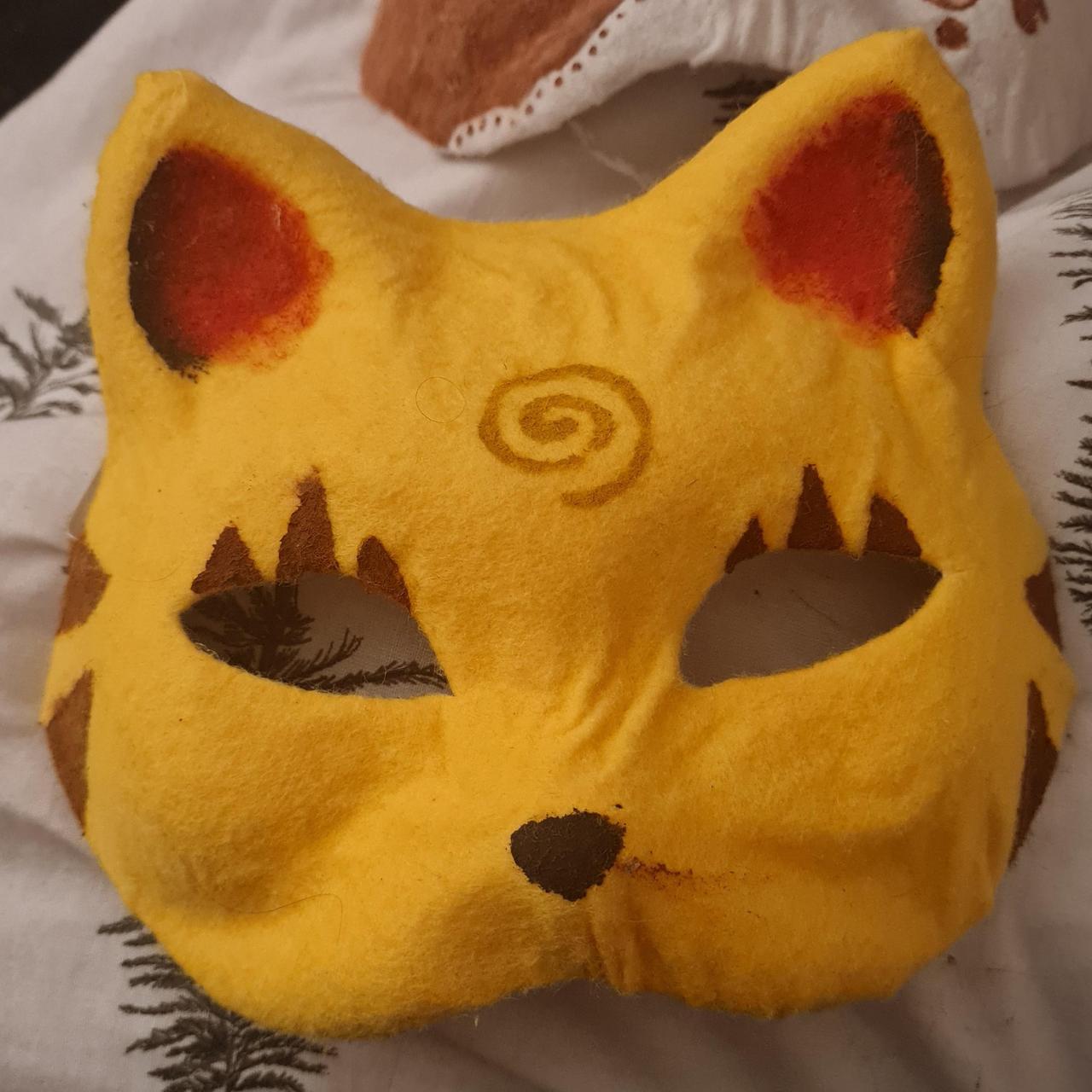 Therian/furry cat mask, handmade - Depop