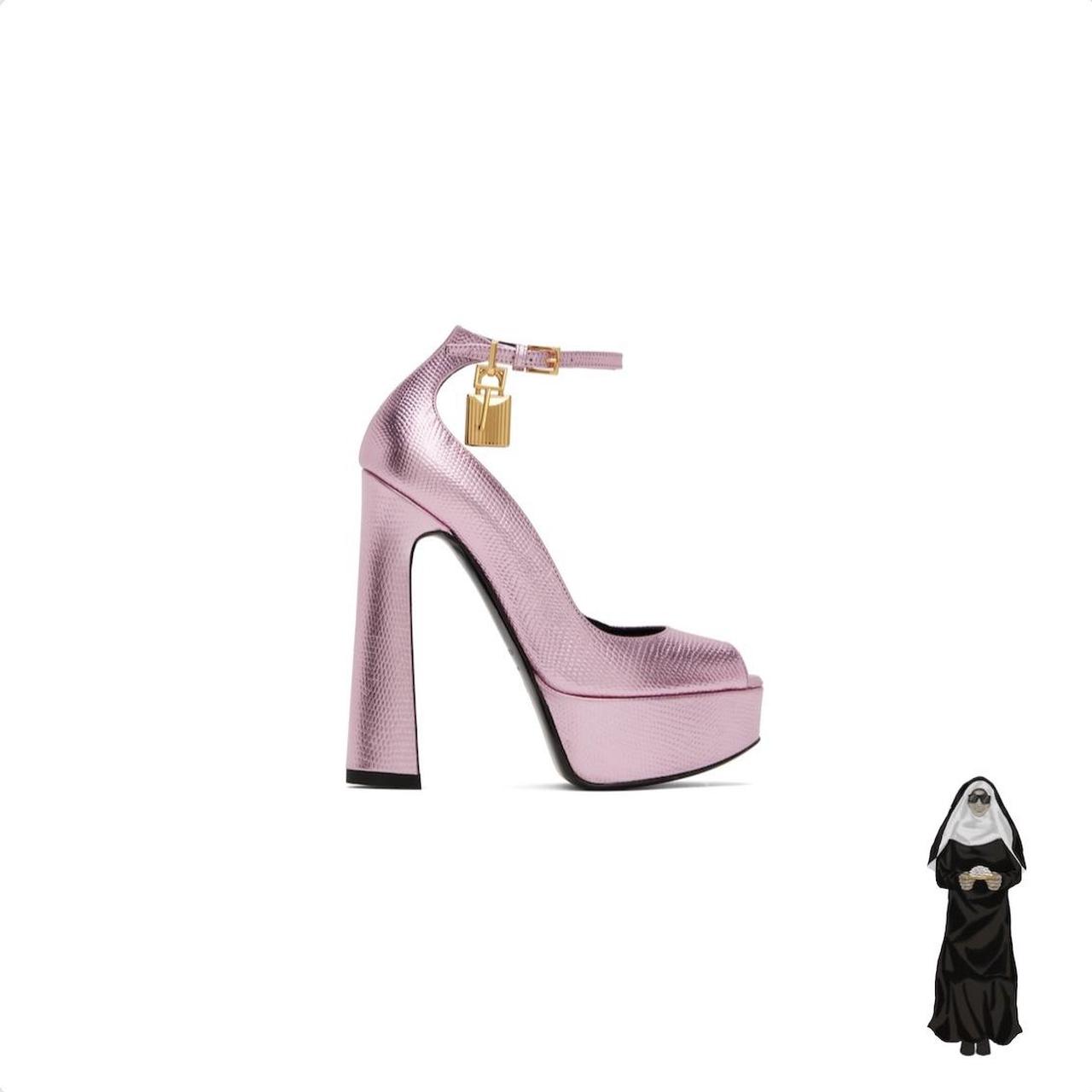 Tom Ford Pink Lizard Padlock Pumps, Tom Ford