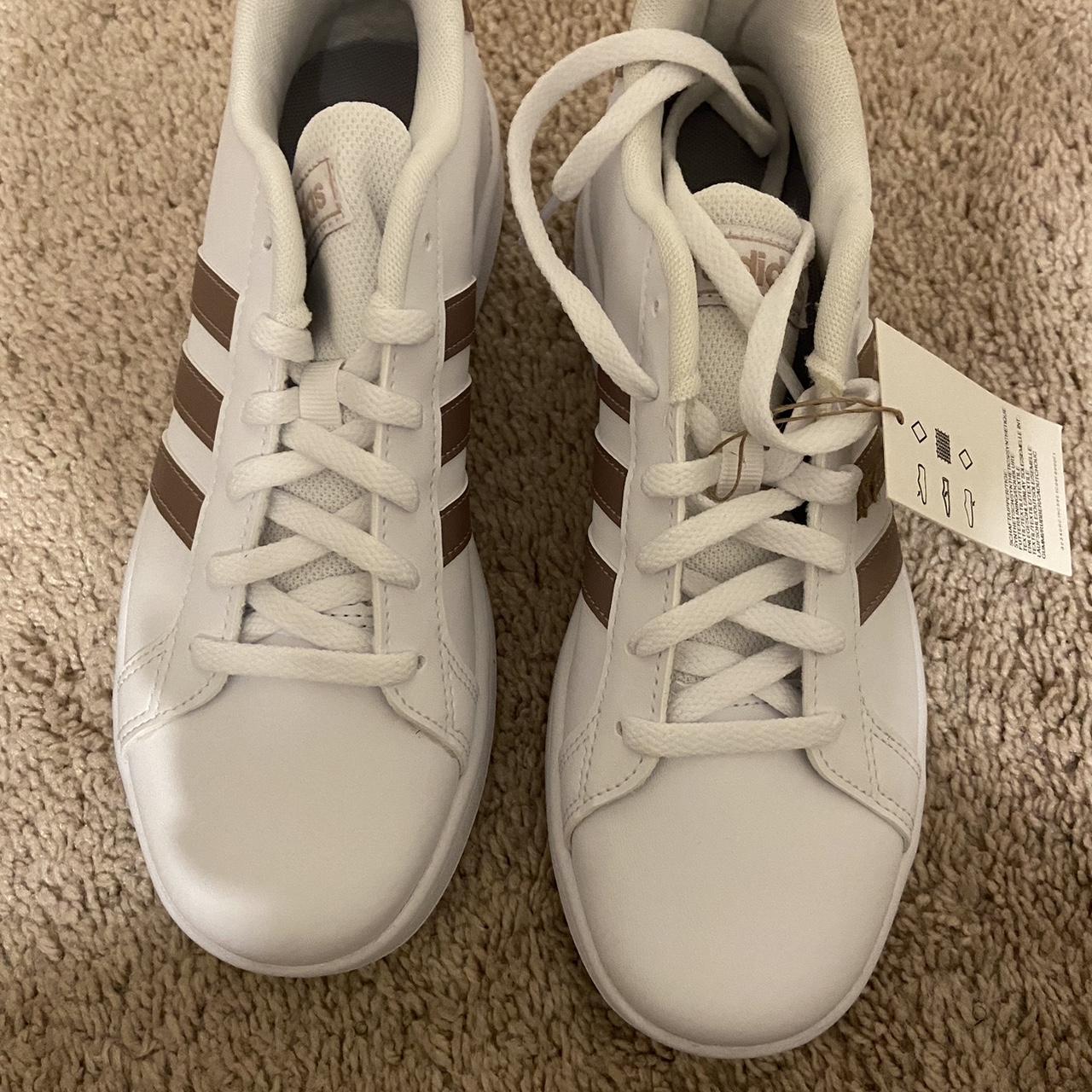 Adidas white rose gold shoes cheap