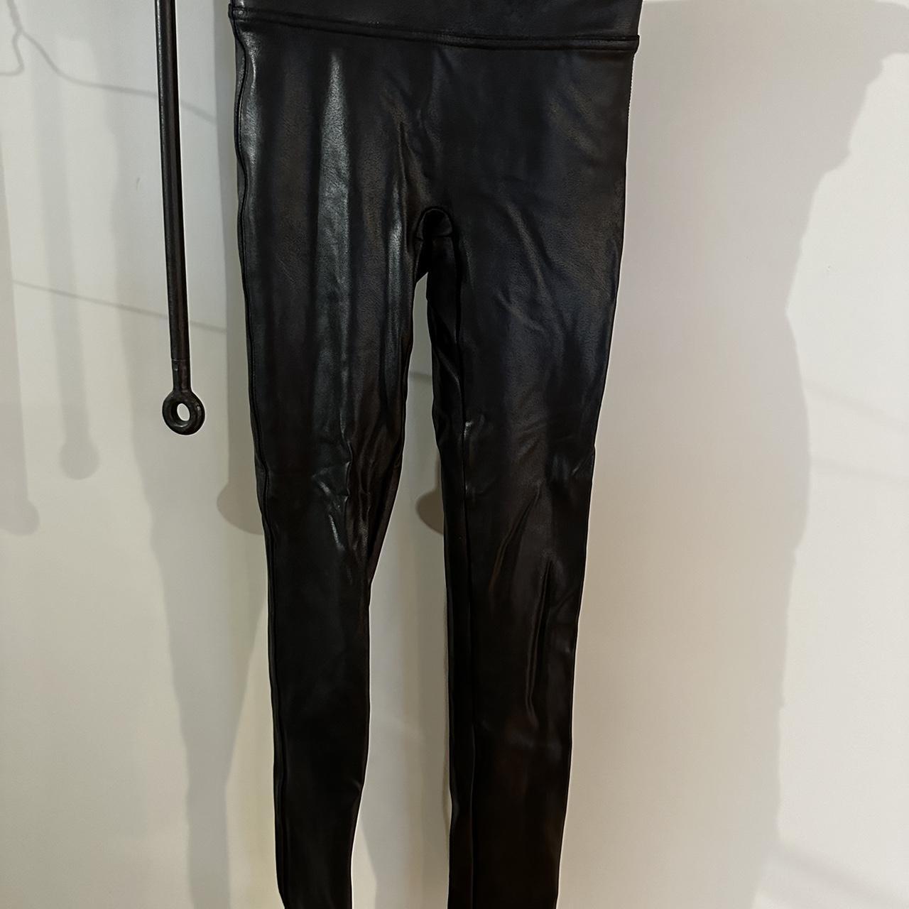 Spanx Petite Faux Leather Leggings in Black | Lyst