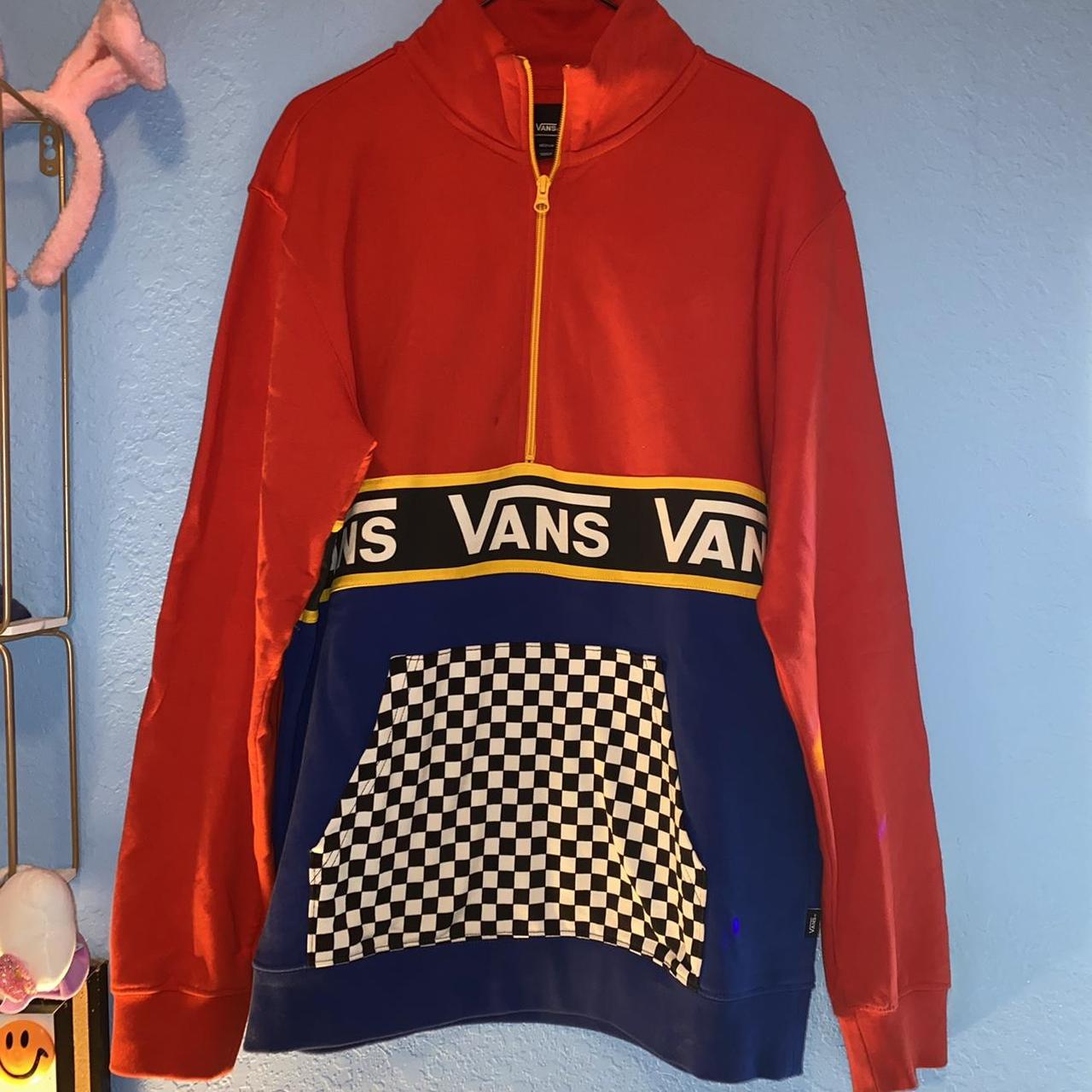 Red checkered 2025 vans jacket