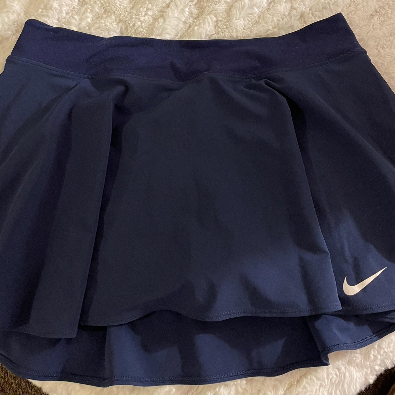 navy blue nike tennis skirt - Depop