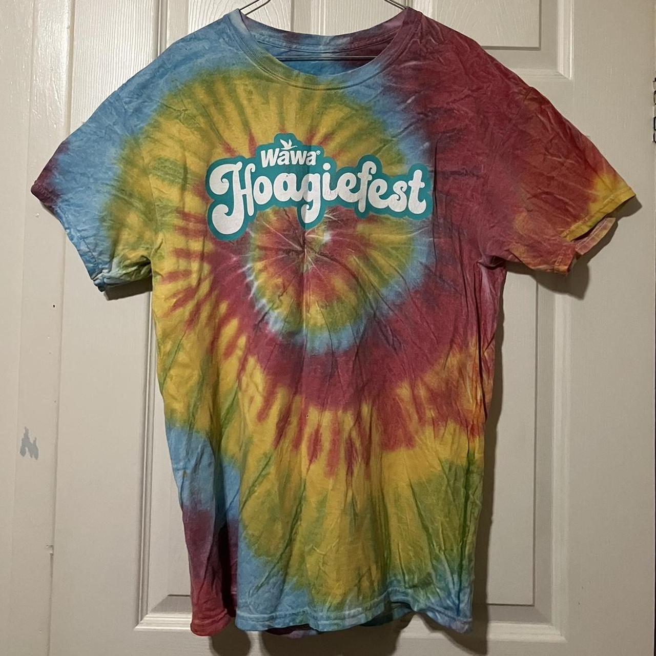 Wawa deals T-Shirt Lot Siptopia Hoagiefest Mens Size Large Adult Logo Tie Dye Blue