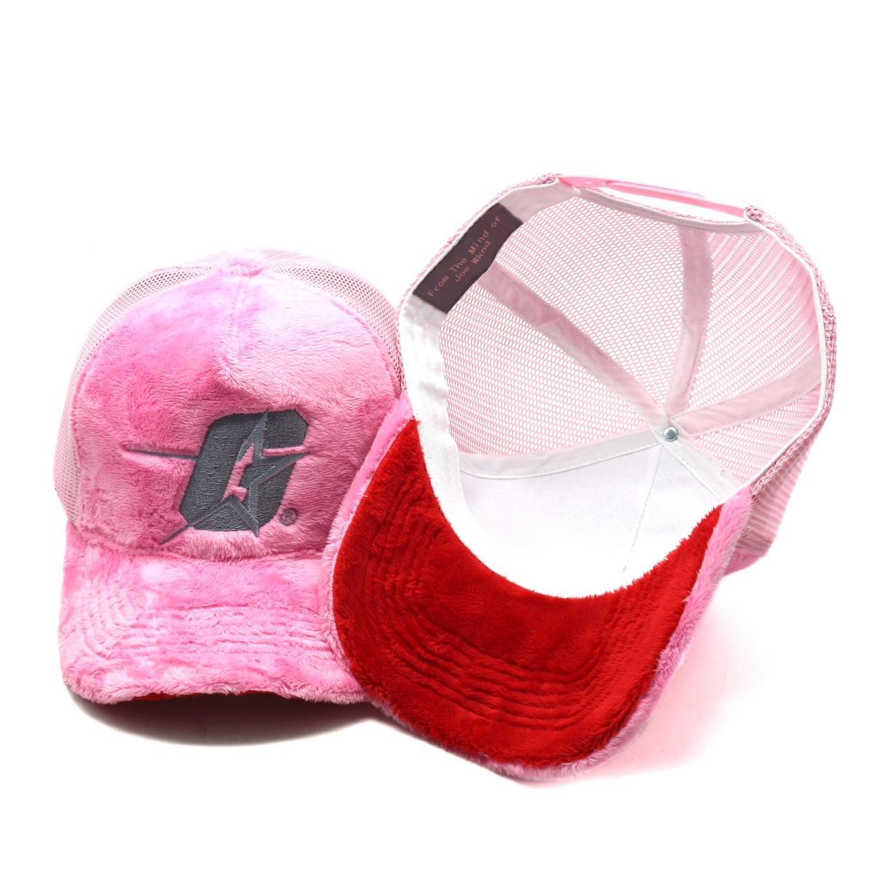 Pink and grey Hat