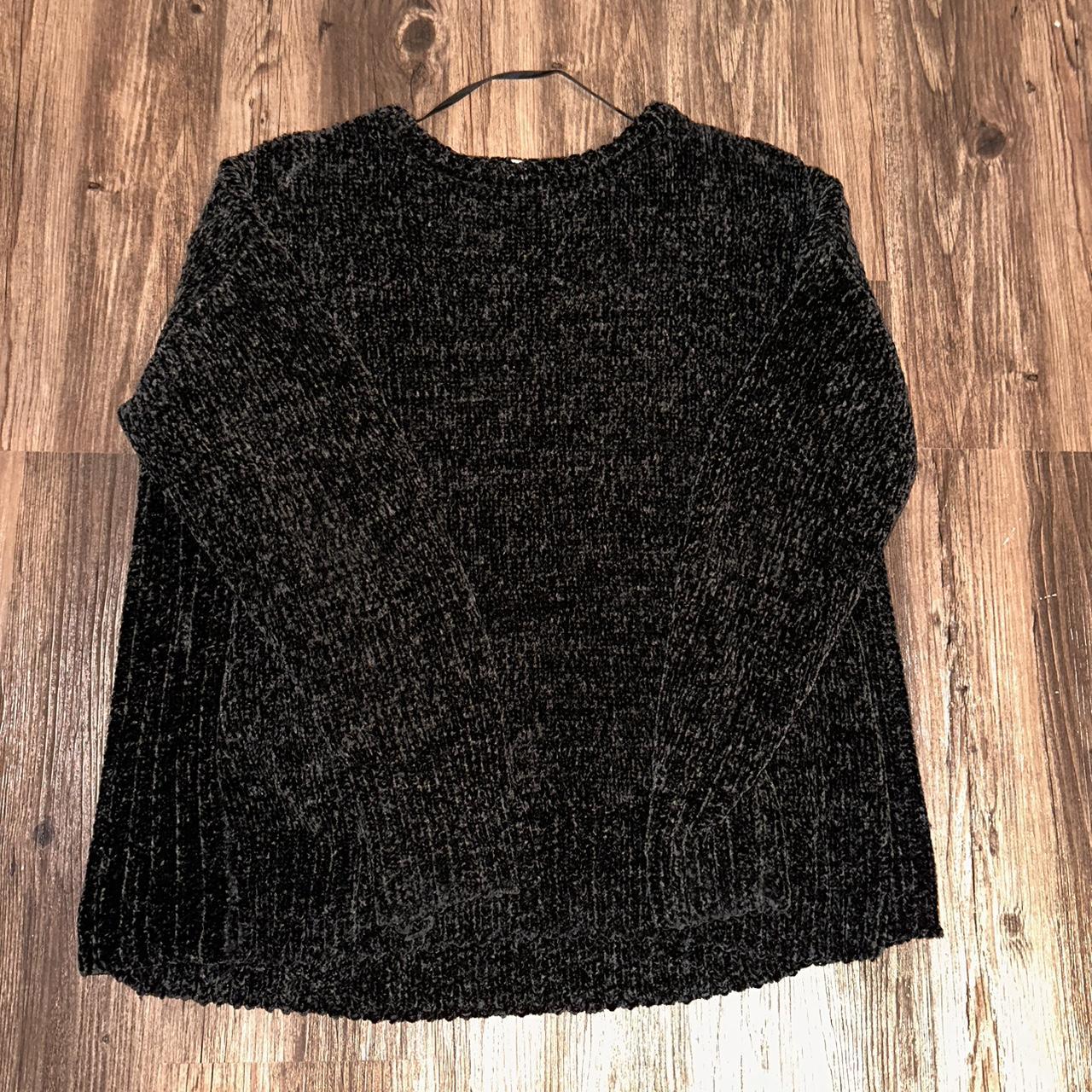 Westbound Black Chenille Sweater Size Large Good... - Depop