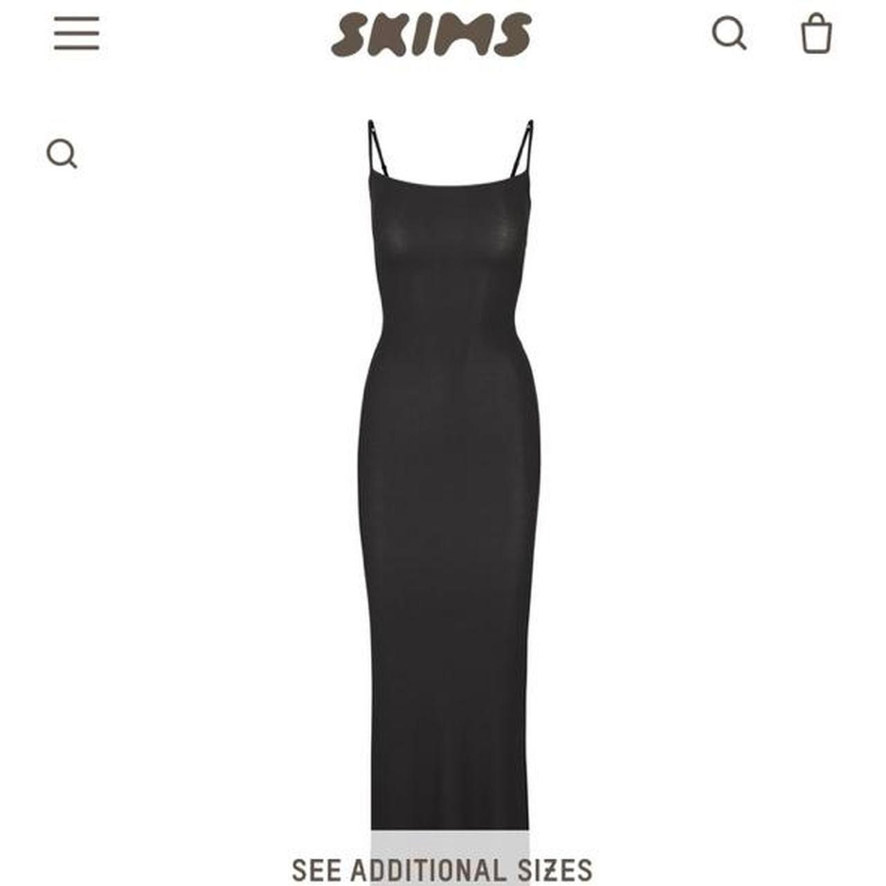 Brand New with Tags Skims LONG SLIP DRESS SIZE XXS - Depop