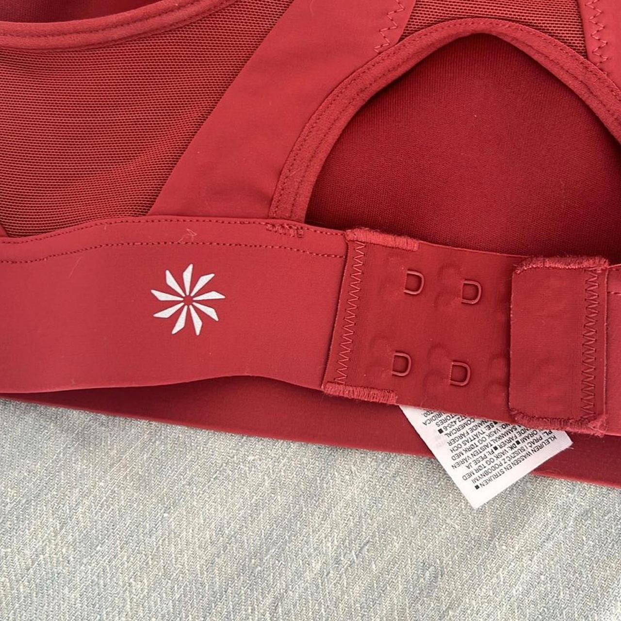 athleta red sports bra gently worn, no flaws! size - Depop