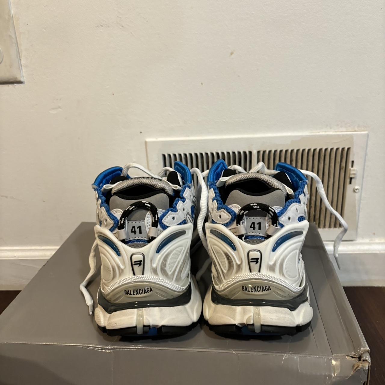 21ss「BALENCIAGA」Runner Blue✖White 41 Balenciaga Navy & Off-White Runner Gradient Sneakers Balenciaga