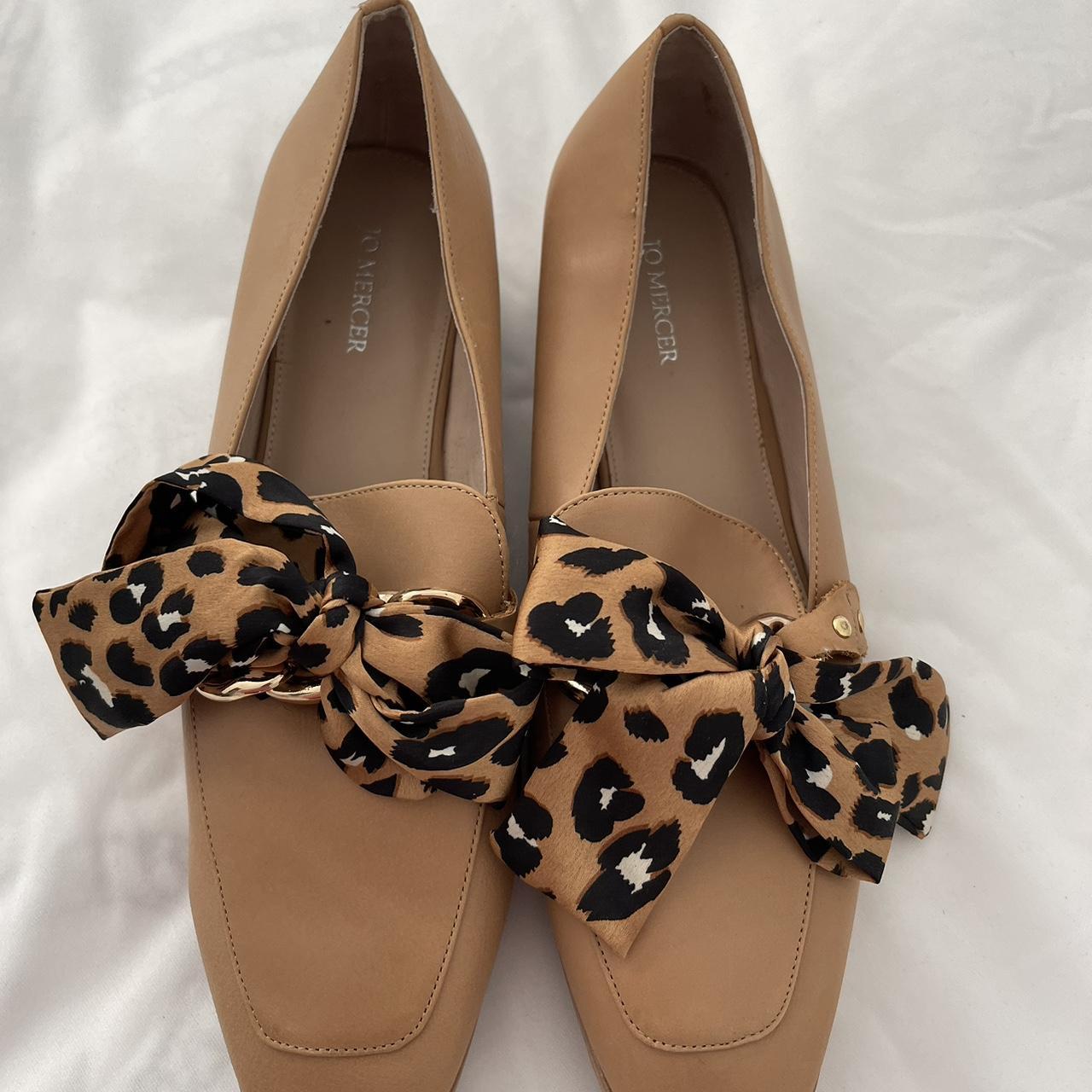 Jo Mercer Shoes Flat, leopard bow - size 10/41 Brand... - Depop