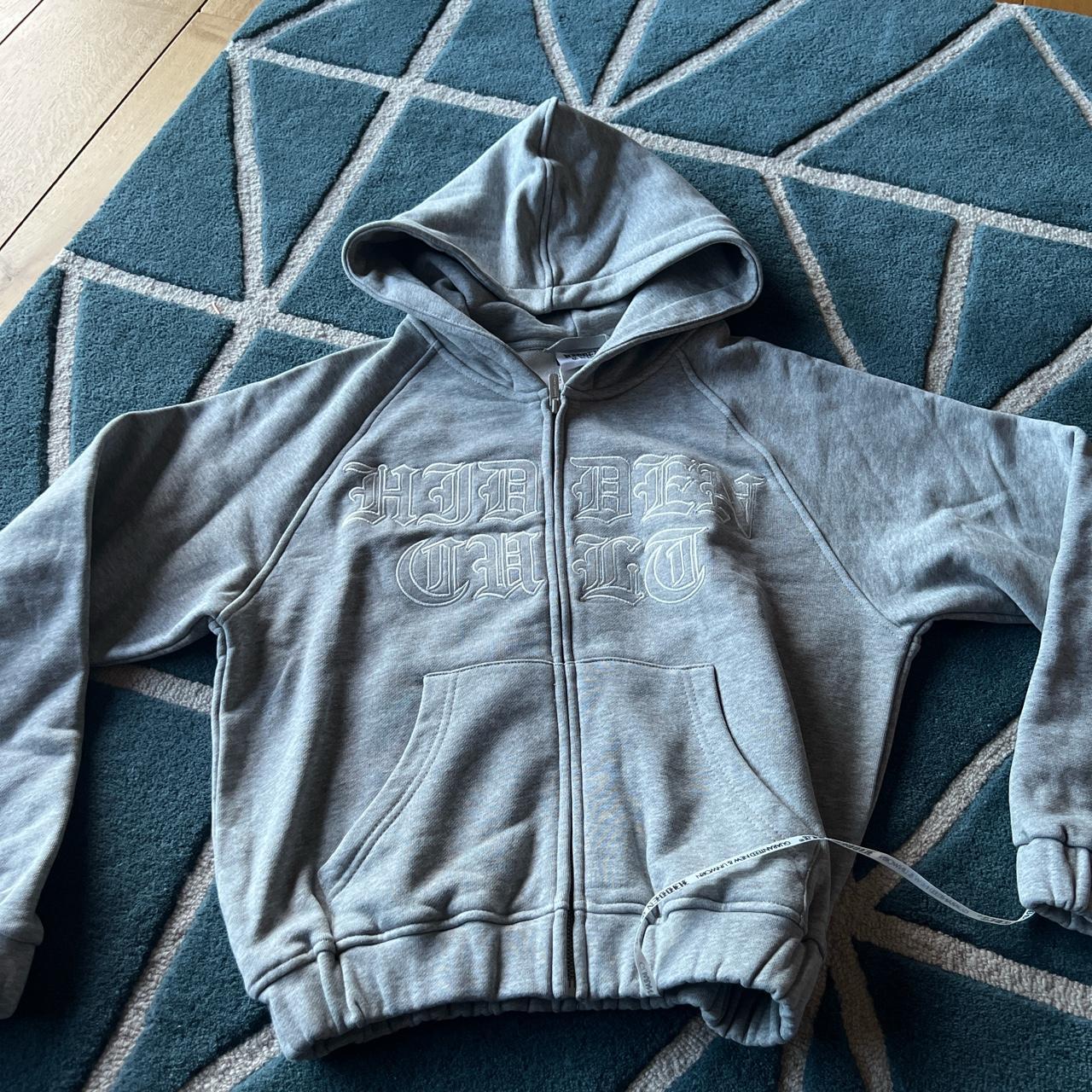 -Hidden Cult grey zip hoodie - XS(6-8) - Brand new... - Depop