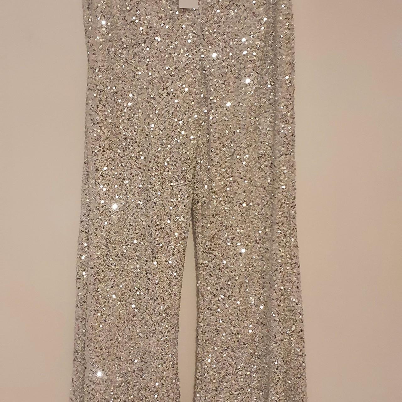 Sequin Flare Leg Trouser