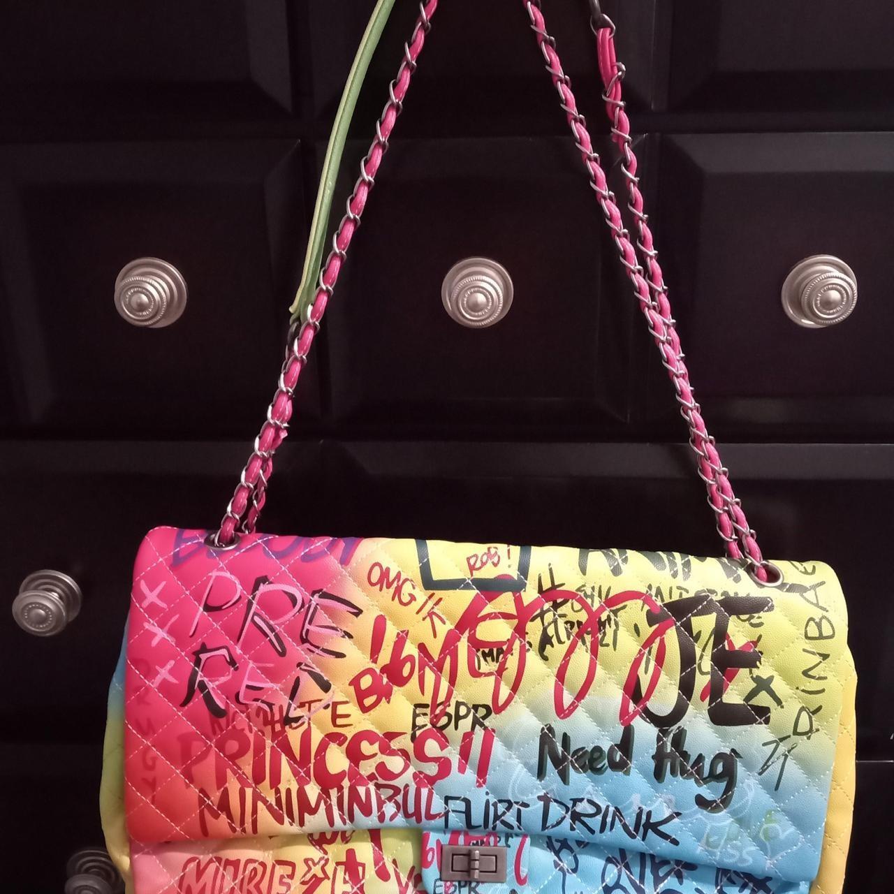Women's Bag - Multi – Multi-Coloured Large Graffi… - image 1